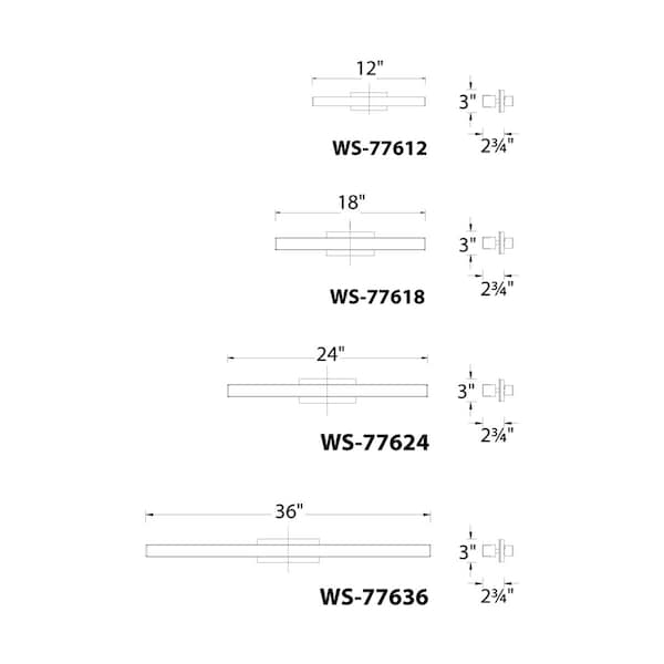 Brink 36 LED Bathroom Vanity Or Wall Light 3-CCT 2700K-3000K-3500K Set To 3500K Brushed Aluminum